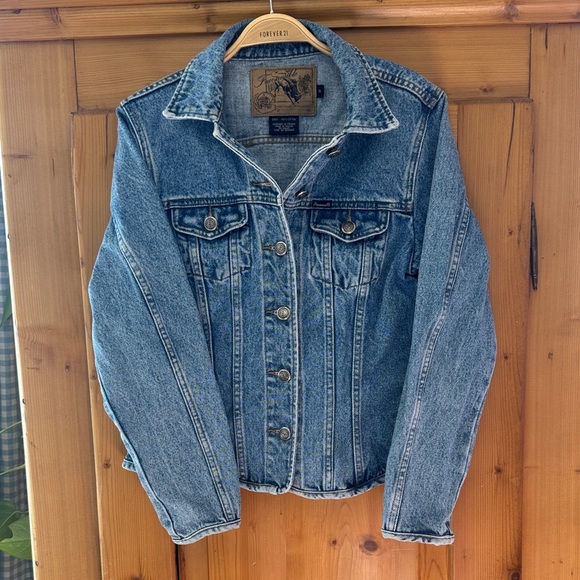 Faconnable Jackets & Blazers - Vintage Light Wash Denim Jacket - Blue